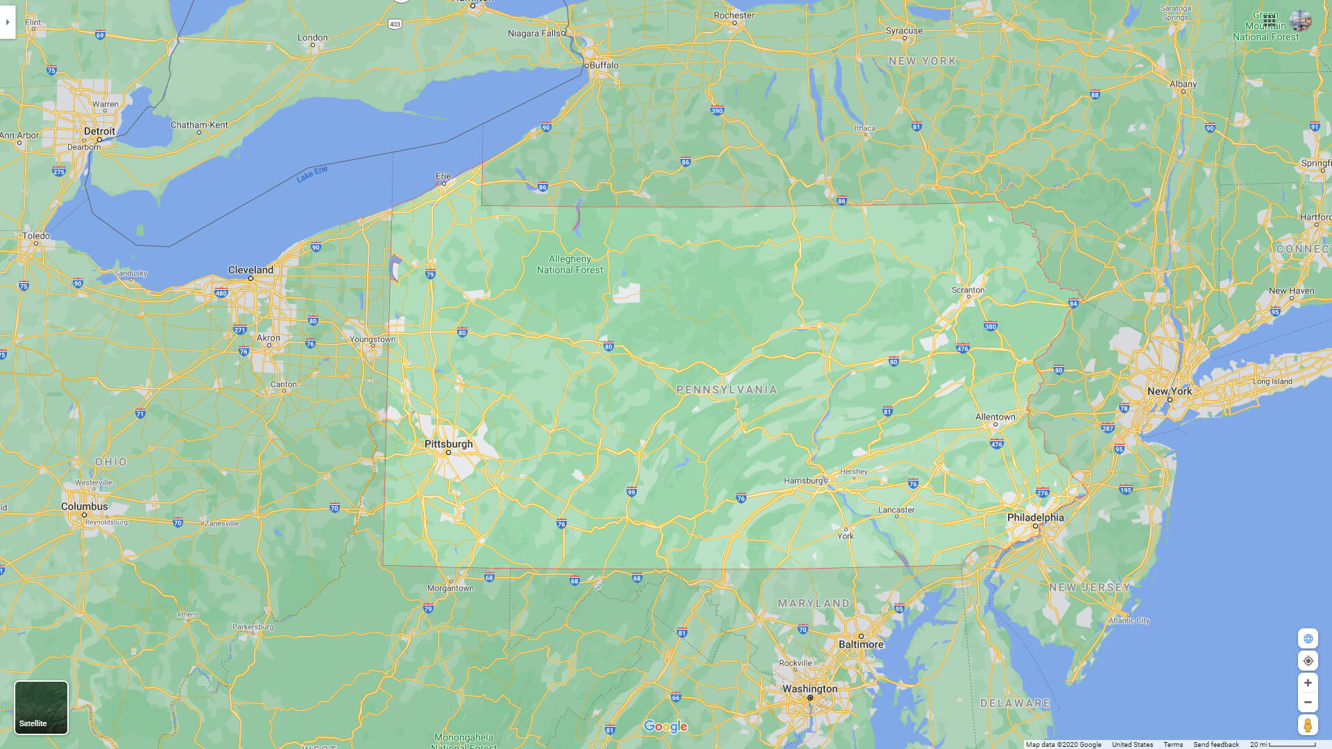 Pennsylvania Political Map USA